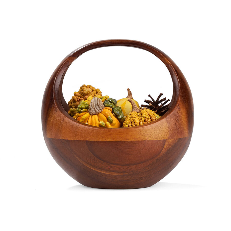 6" Wood Basket Bowl 6" Wood Basket Bowl